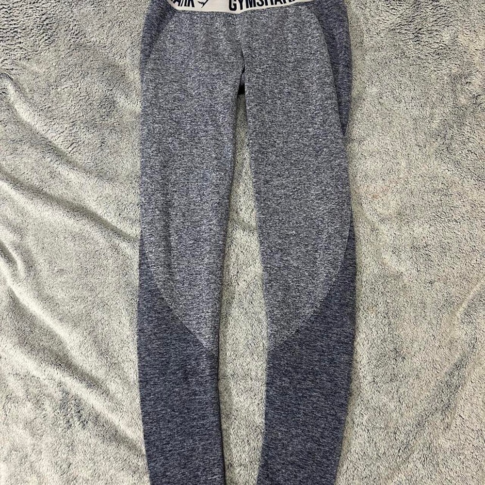 Gymshark Flex Dry Grey Marl Leggings Women's Medium Logo Waistband